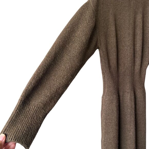 SENSE OF PLACE by URBAN RESEARCH Sweater Maxi Dress Brown Free Size Wool Alpaca - Picture 5 of 14